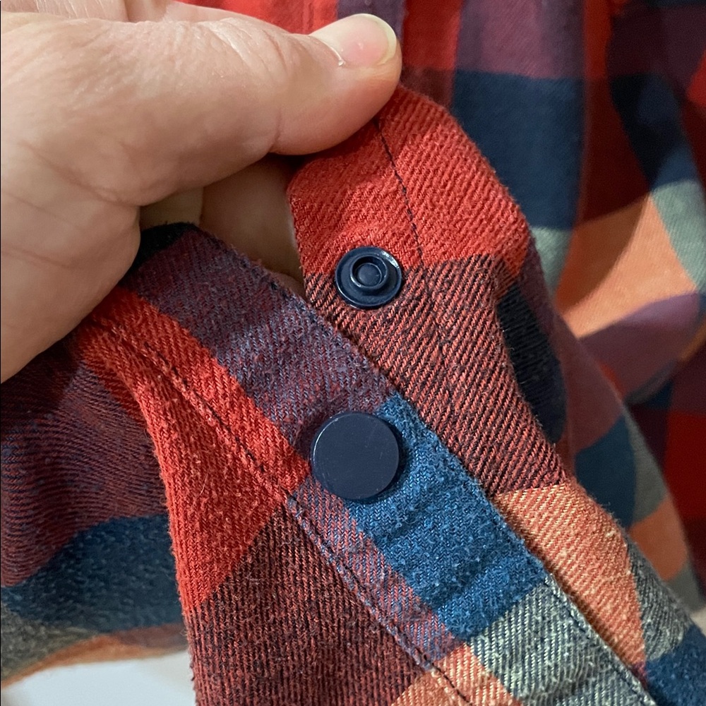 BURTON Grace Multicolor Plaid Button Down Women’s XS Colourful Flannel Shirt - Picture 6 of 11